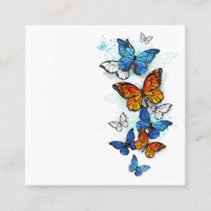 Carte D'appel Papillons volants Morpho et Monarch