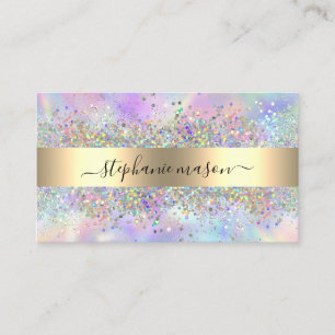 Carte D'appel Parties scintillant holographique Beauté Salon Car