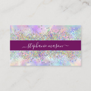 Carte D'appel Parties scintillant holographique Beauté Salon Eye