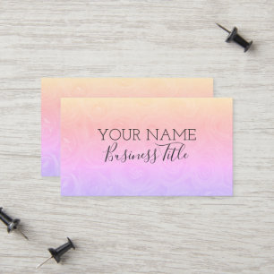 Carte D'appel Pastel Rose to Blue Roses Nom Business Titre, ZEA