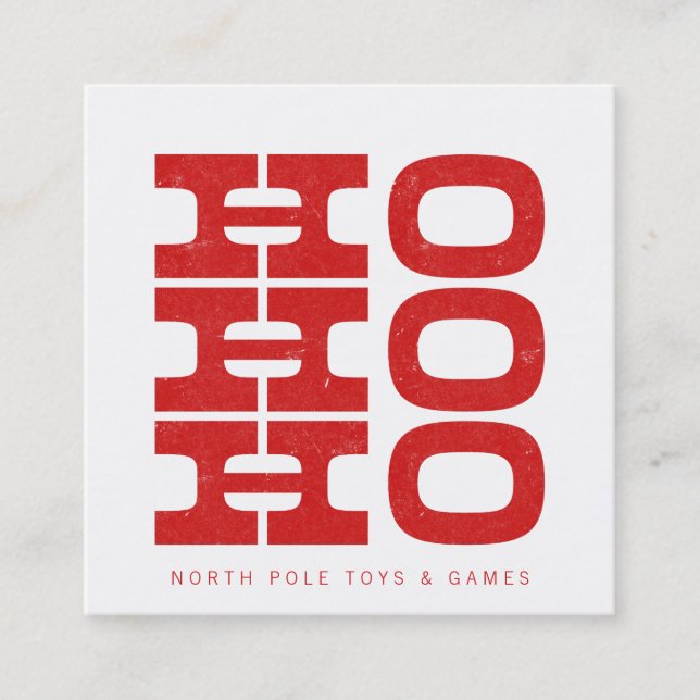 Carte d'appel père Noël Ho Ho Ho Ho (style presse- (Devant)
