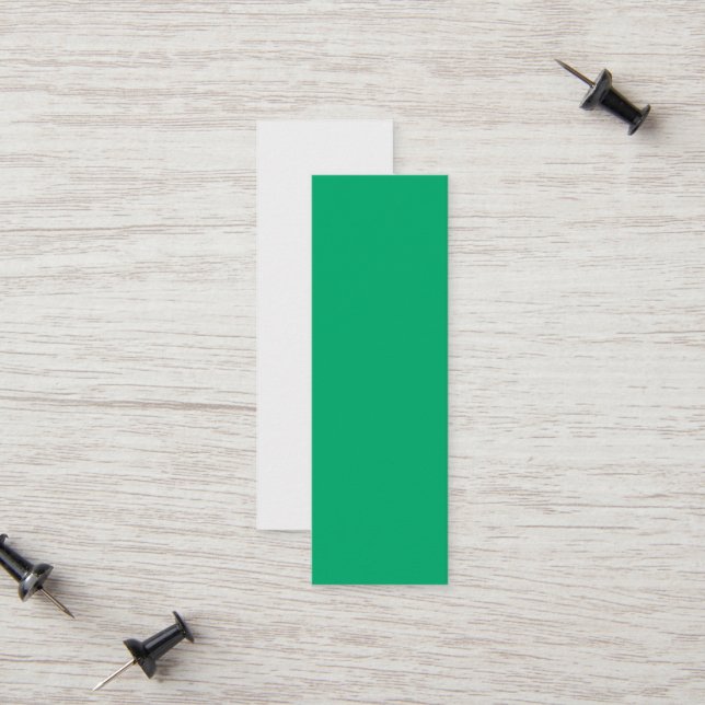 Carte d'appel personnalisée Emerald + White (Devant/Arrière en situation)