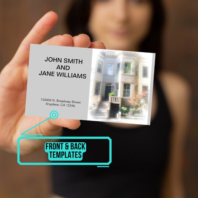 Carte d'appel personnelle : Couples w Home Photo (A Personal Calling Card is an easy way of sharing your personal contact information.)