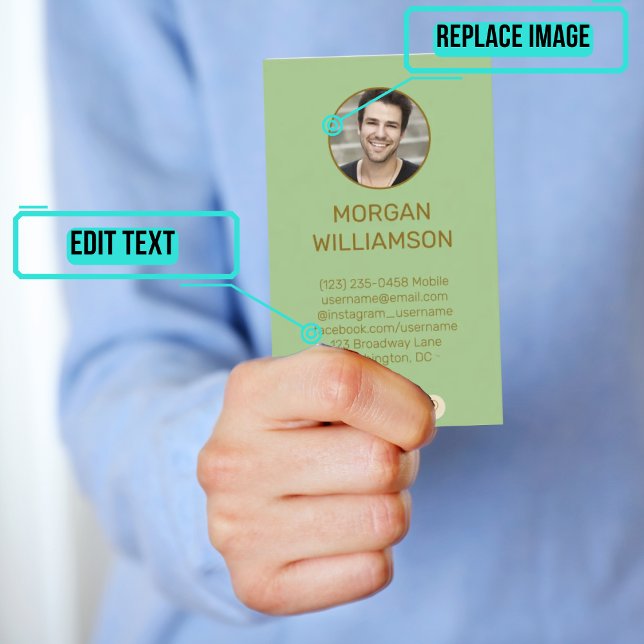 Carte d'appel personnelle pour les couples (This design has photos of each partner on opposite sides of the card. )