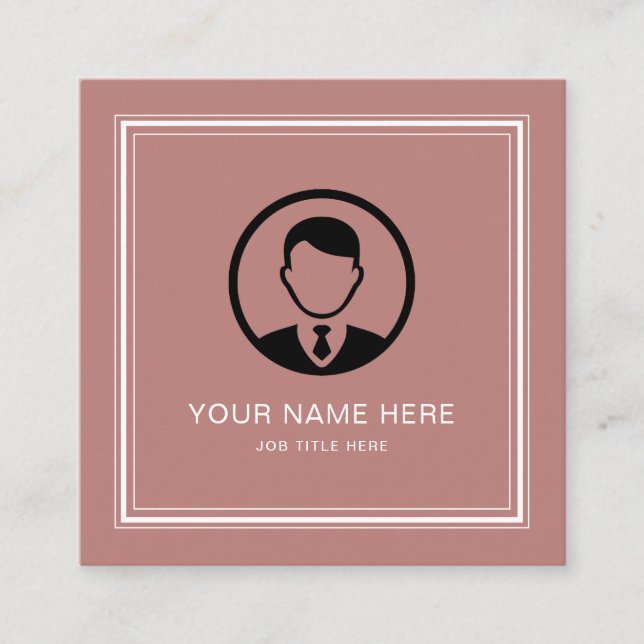 Carte D'appel Pink Girl Rose Gold Professional (Devant)
