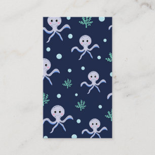 Carte D'appel Poulpe sous la mer motif pour enfants