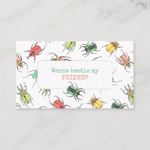 Carte d'appel pour enfants Beetles Lovebugs