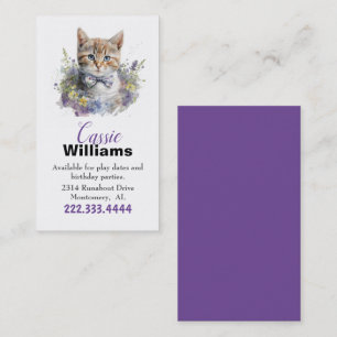 Carte d'appel pour enfants Cute Kitten