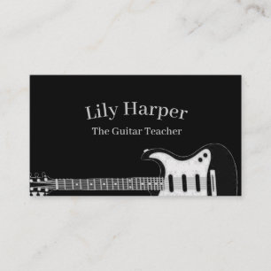 Carte D'appel Professeur de guitare   Leçons électriques et acou