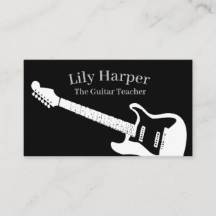 Carte D'appel Professeur de guitare Leçons électriques et acou