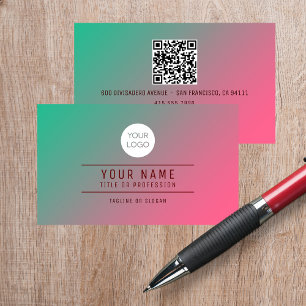 Carte D'appel QR Code Miami Blend Name Professional