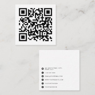 Carte D'appel QR Code Moderne minimaliste Entreprise