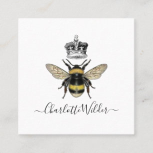 Carte D'appel Reine Abeille Et Couronne Signature manuscrite En 