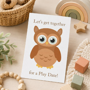 Carte D'appel Rendez-vous ludique de hibou
