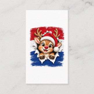 Carte D'appel Renne néerlandais de Noël