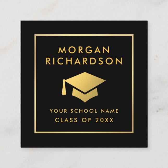 Carte D'appel Réseaux de diplômés Gold Noir (Devant)