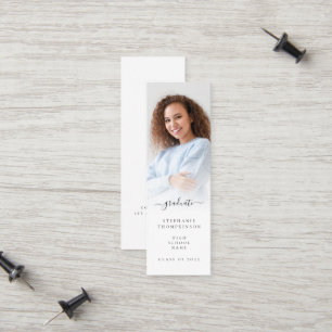 Carte D'appel Script photo minimal 2022 Graduation