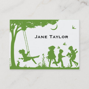Carte D'appel Silhouette personnalisée d'enfants