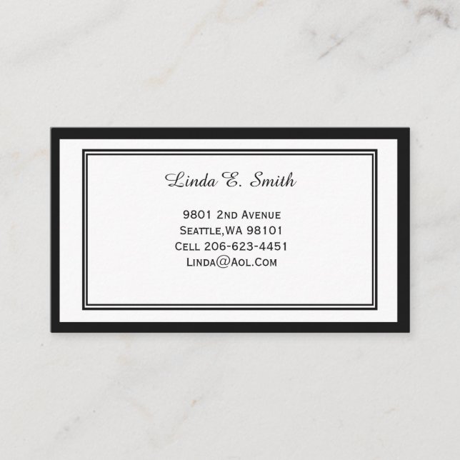 Carte d'appel standard (Devant)