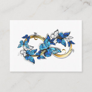 Carte D'appel Symbole infini de papillons Morpho bleus