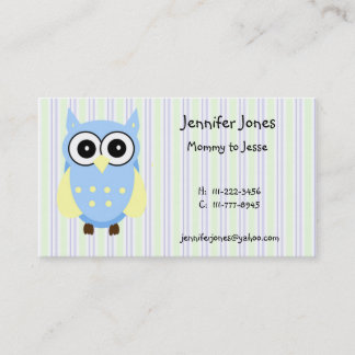 Carte D'appel Télécarte bleue et jaune mignonne de hibou