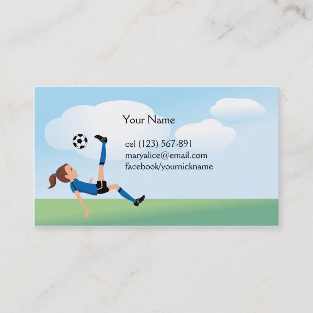 Carte D'appel Télécarte de coup-de-pied du football de la fille (Devant)
