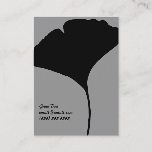 Carte D'appel Télécarte de feuille de Ginko (Devant)