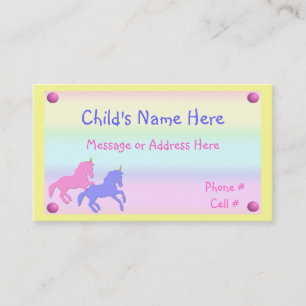 Carte D'appel Télécarte de la licorne des enfants