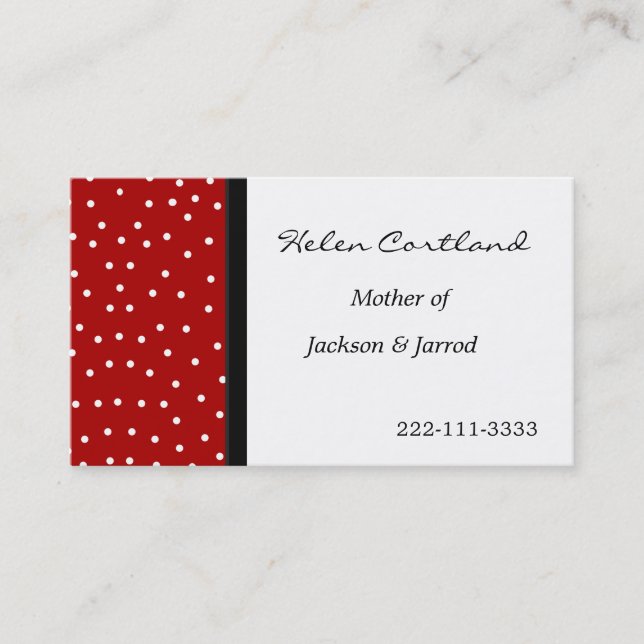 Carte D'appel Télécarte de maman (Devant)