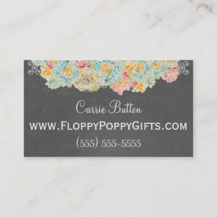 Carte D'appel Télécarte de style de tableau avec l'accent flor
