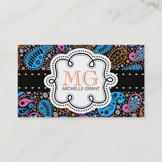 Carte D'appel Télécarte lumineuse mignonne de Paisley de (Devant)
