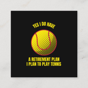Carte D'appel Tennis mon plan de retraite amusant tennis de ball