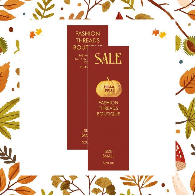 Carte D'appel Thème d'automne Simple moderne Boutique Vêtements  (Créateur téléchargé)