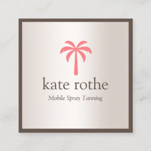 Carte D'appel Tropical Pink Palm Tree Mobile Spray Tan