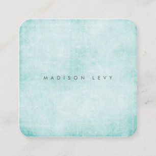 Carte D'appel Turquoise Minimaliste Distressed Texté