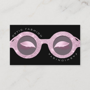Carte D'appel Verres optiques de noir de parties scintillantes
