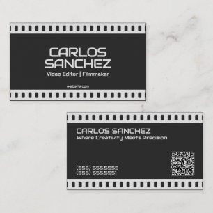 Carte D'appel 🎞️ Vidéographe réalisateur personnalisé QR