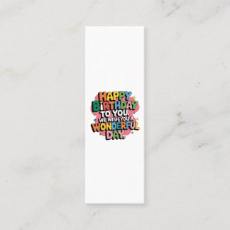 Carte D'appel Vœux d'anniversaire colorés