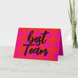 Carte d'appréciation "Best Team" pour les collègue