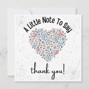 Carte d'appréciation de professeur de musique pers