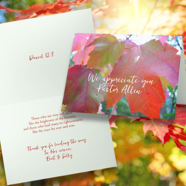 Carte d'appréciation du pasteur (Créateur téléchargé)