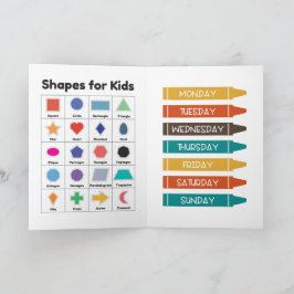 Carte d'apprentissage pour enfants