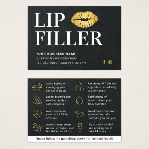 Carte d'après-garde Premium Black & Gold Lip