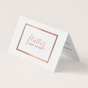 Carte d'après-garde simple Rose Gold Lash Salon Lo