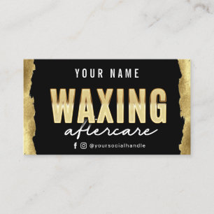 Carte d'après-soin moderne Gold Waxing