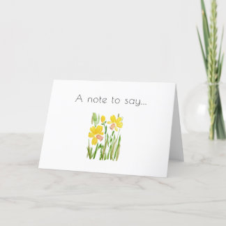 Carte d'aquarelle Daffodique