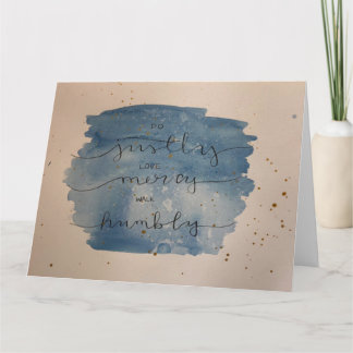 Carte d'aquarelle de 6:8 de Micah - masquez à