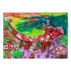 Carte d'aquarelle de Cameleon - art par Ayla