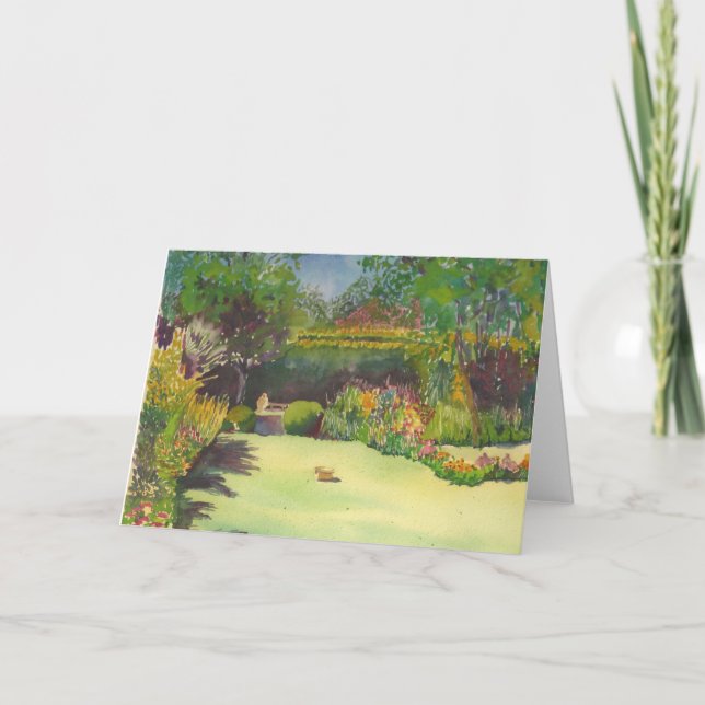 Carte d'aquarelle d'original du jardin II de Jane (Devant)