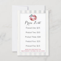 Carte d'aquarelle Lipstick Distributeur Tarifs